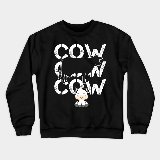 Funny Baby Cow Crewneck Sweatshirt by Imutobi